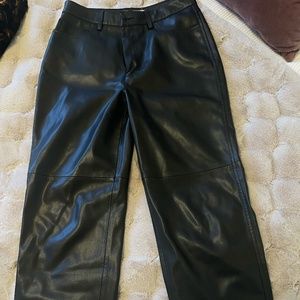 Mango Black Leather Pants (SIZE 4)